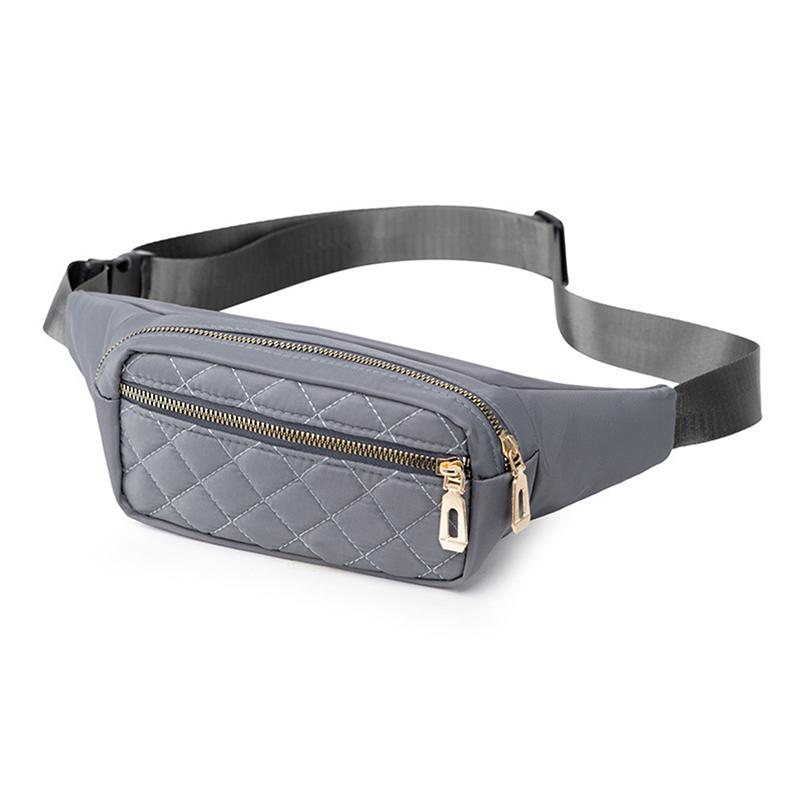 Women Plaid Waist Bag Female Canvas Waterproof Belt Bags Designer Crossbody Chest Bag Ladies  Fanny Pack