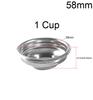 1Pcs 51mm 58mm 1 cup 2 cup 4 cup filter Replacement Filter Basket for Coffee Bottomless Portafilter