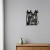 Modern Wall Hanging for Living Room Metal Cartoon Cat Art Decor Bedroom, Creative Artistic Iron Silhouette Sculpture, Minimalist Animal Ornament Home