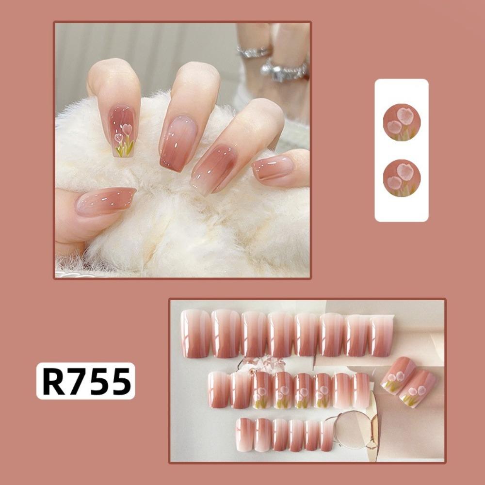 Frühling und Sommer Wind Tragen Nagel Reiner Wunsch Nagelpflaster Aufhellend Abnehmbares Nagelstück Langes und kurzes Nagelstück Fertigprodukt