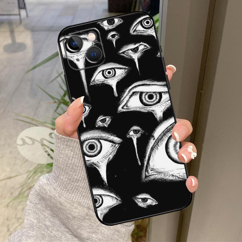 Scary Face Eyes Case For iPhone 17 Pro Max 16 14 13 12 11 15 Pro Max Plus 12 13 Mini 16e 17 Air Back Cover
