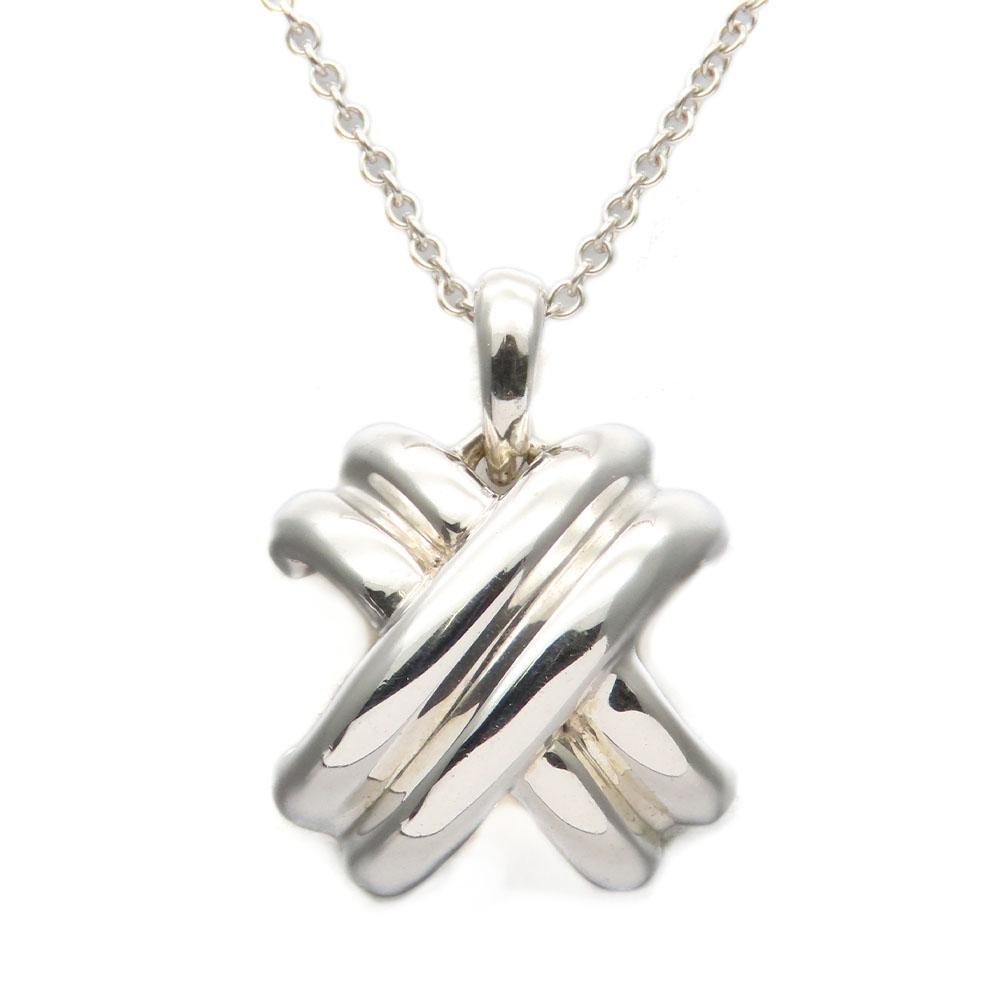 Used TIFFANY&Co. Necklace Signature cross Silver925 3.8g Silver Accessories