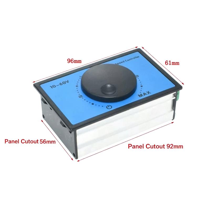 1/2/3Pcs Dc 10-60V 20A Dc Motor Speed Controller Driver Soft Start Stall Low Voltage Protection 15Khz Pwm 0-100% Speed Regulatio