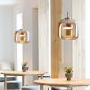 Nordic Postmodern Minimalist Glass Chandelier - Grey Designer Light for Restaurant, Bar, or Bedroom