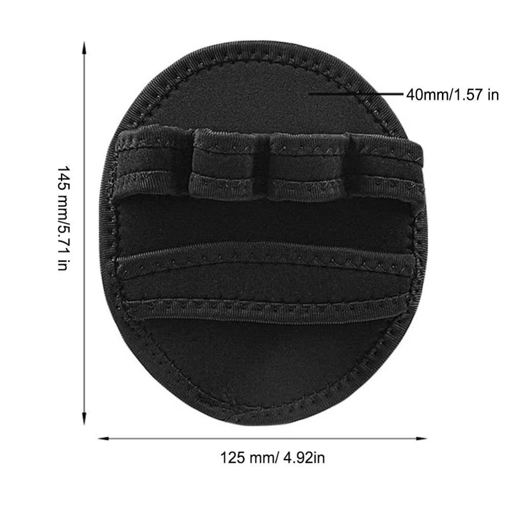 1 Pair Non-slip Weightlifting Hand Protect Pads Four-finger Gym Power Gloves  Women