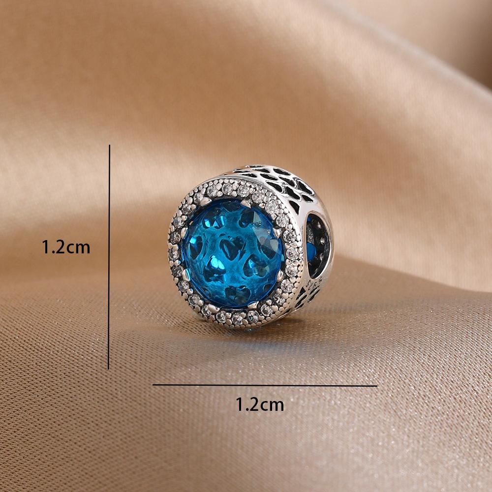 Blue 925 Silver Dolphin Octopus Turtle Swallow Pendant Bead, Suitable for European Bracelet DIY Women's Jewelry Accessories