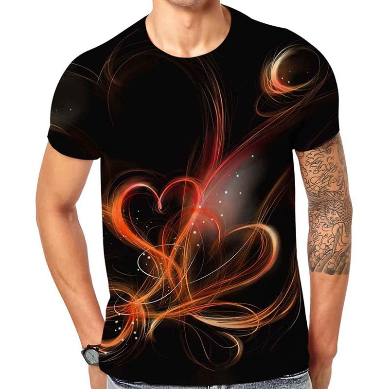 

Abstract Art Graphic T Shirt for Men Clothing Harajuku Fashion Womens Clothing Streetwear 3D Printed Summer Casual Kids Tops Tee 5XL