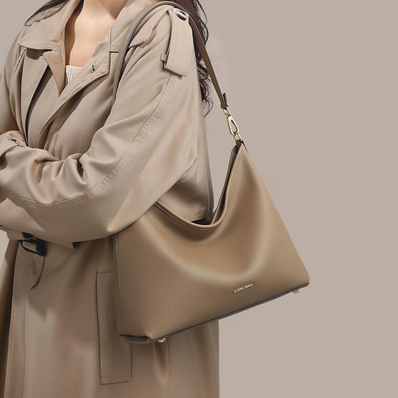 Bag Women'S Bag Leather Shoulder Armpit Bag Large Capacity Versatile Commuter Messenger Tote Bag