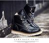 Unisex Carter Martin Leather Work Boots - British Style, High-Top, Yellow, Short Ankle Boots for Autumn and Winter.