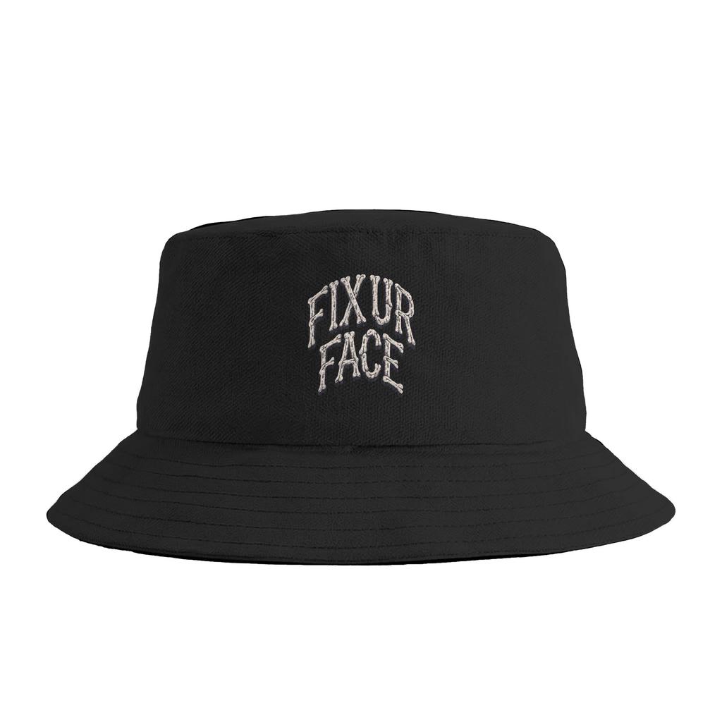 Unisex Fix Ur Face Fix Your Face Sarcastic Quote Funny Saying Bucket Hat Foldable Fisherman Hats Summer Casual Fishing Caps