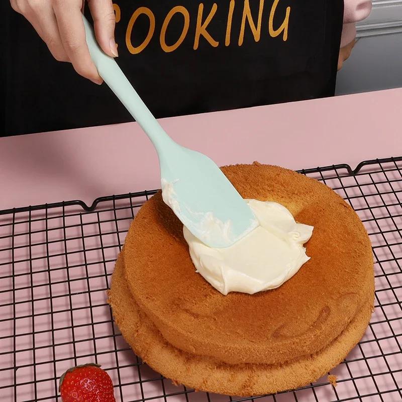 6 Pieces Silicone Spatula Set Non-Stick Heat Resistant Spatula Oil Brush Cream Mixing Spoon for Cooking Baking Mix Baking Tools
