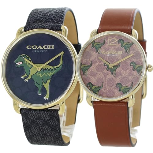 

Coach Pair Watches for Men and Women, Leather Strap, Rexy Dinosaur Design, 1460267214604284 [Parallel Import]