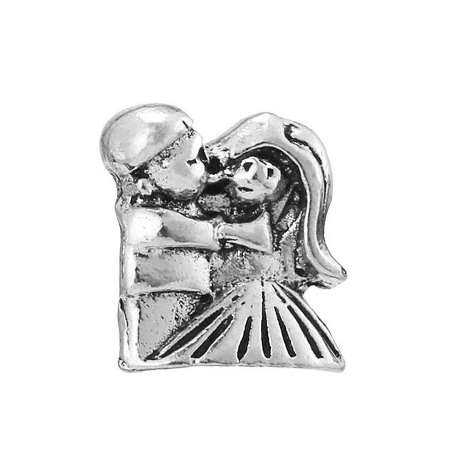 2stk/lott Sølvfarge Fjærnøkkel Life Treperler Charms Dingle Passer Diy Armbånd Halskjede For Kvinner Menn Kone Smykker Gave 2022