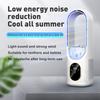 6 Speeds Bladeless Misting Fan Water Mist Atomization Desktop Cooling Fan  Home Office