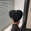 Heart-shaped fashion pleated handbag new simple temperament women's shoulder messenger bag women's