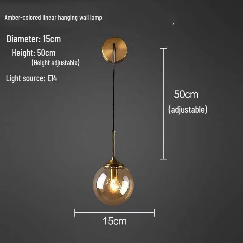 MengPao Modern Amber Glass Pendant Wall Sconce