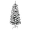VidaXL Artificial Hinged Christmas Tree with Flocked Snow 120 Cm 358379
