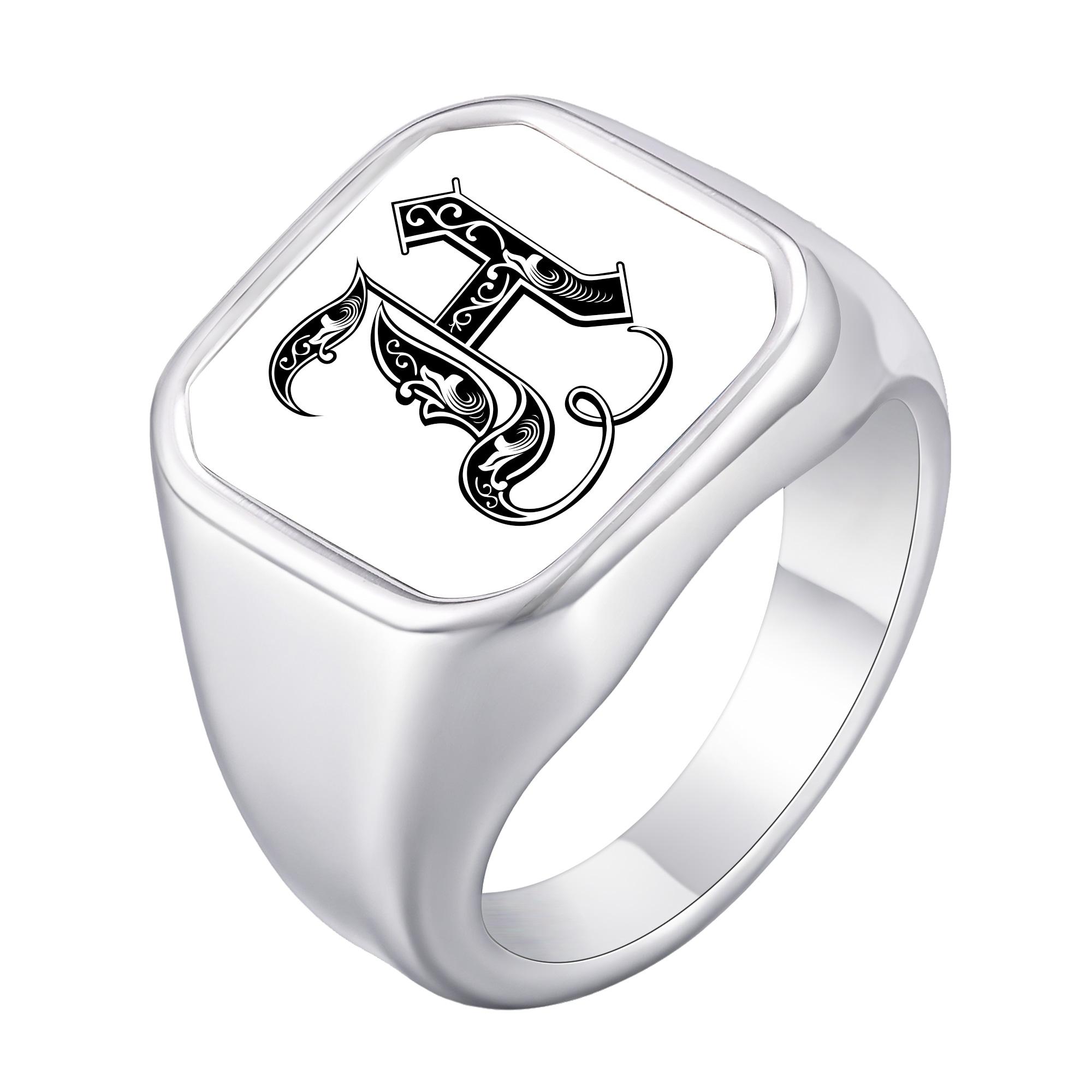 

Vnox Initials Letters Custom Square Rings for Men Boys, Personalized Retro Stainless Steel Signet Band Ring Jewelry Gift for Him 7