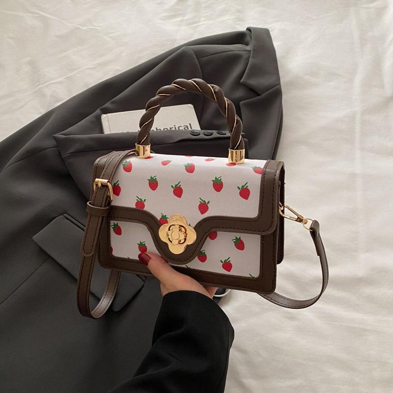 

Модная женская сумка премиум-текстуры, новая трендовая сумка-мессенджер весна 2025, в зарубежном стиле, универсальная маленькая квадратная сумка