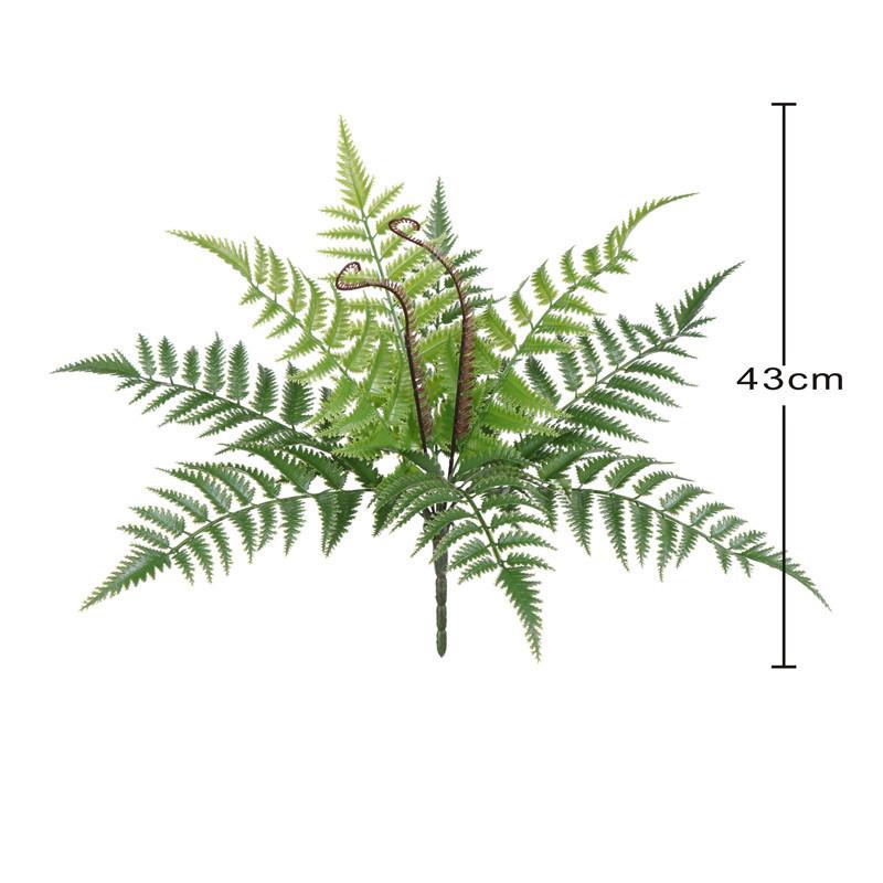 Faux Greenery Wall Panel Featuring 9head Iron Tree And Ferns For Home Indoor Decor