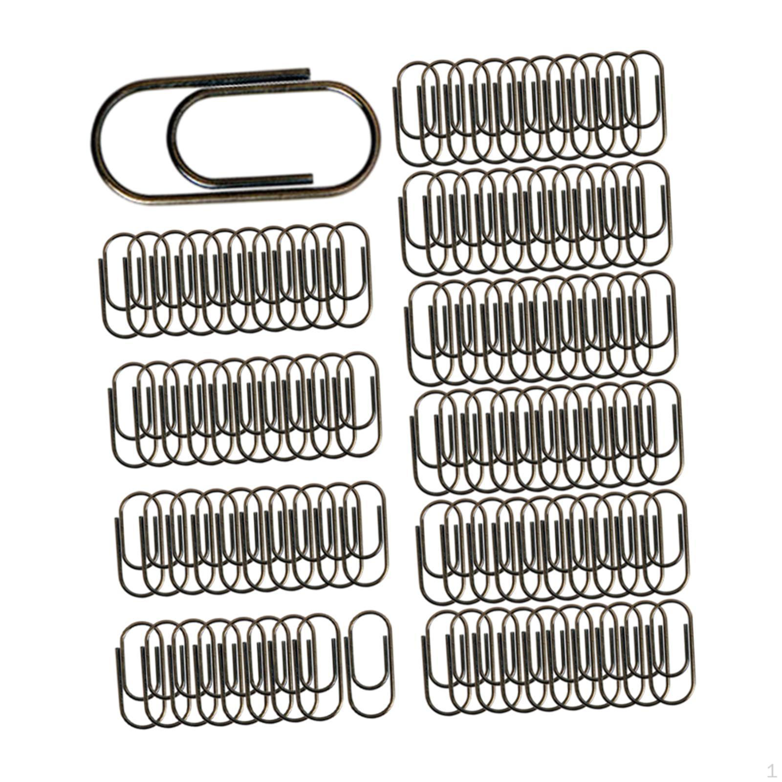 

100 шт. скрепок для бумаги, офисные принадлежности, креативные многоцелевые аксессуары, скрепки для заметок, классифицированные Black