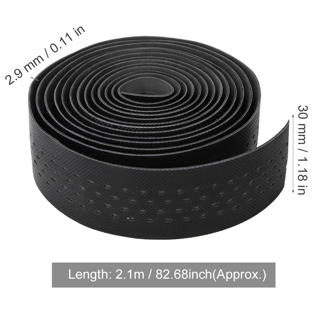 Rutschfeste PU Rennrad Lenkerbänder Weich Atmungsaktiv Mountainbike Lenkerwicklung(Schwarz)