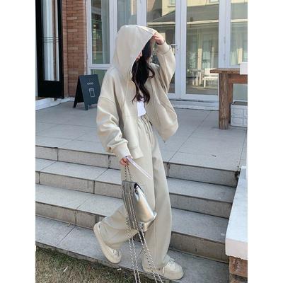 Damen Frühlingsmode Hoodie & Cargohose Zweiteiliges Streetwear-Set