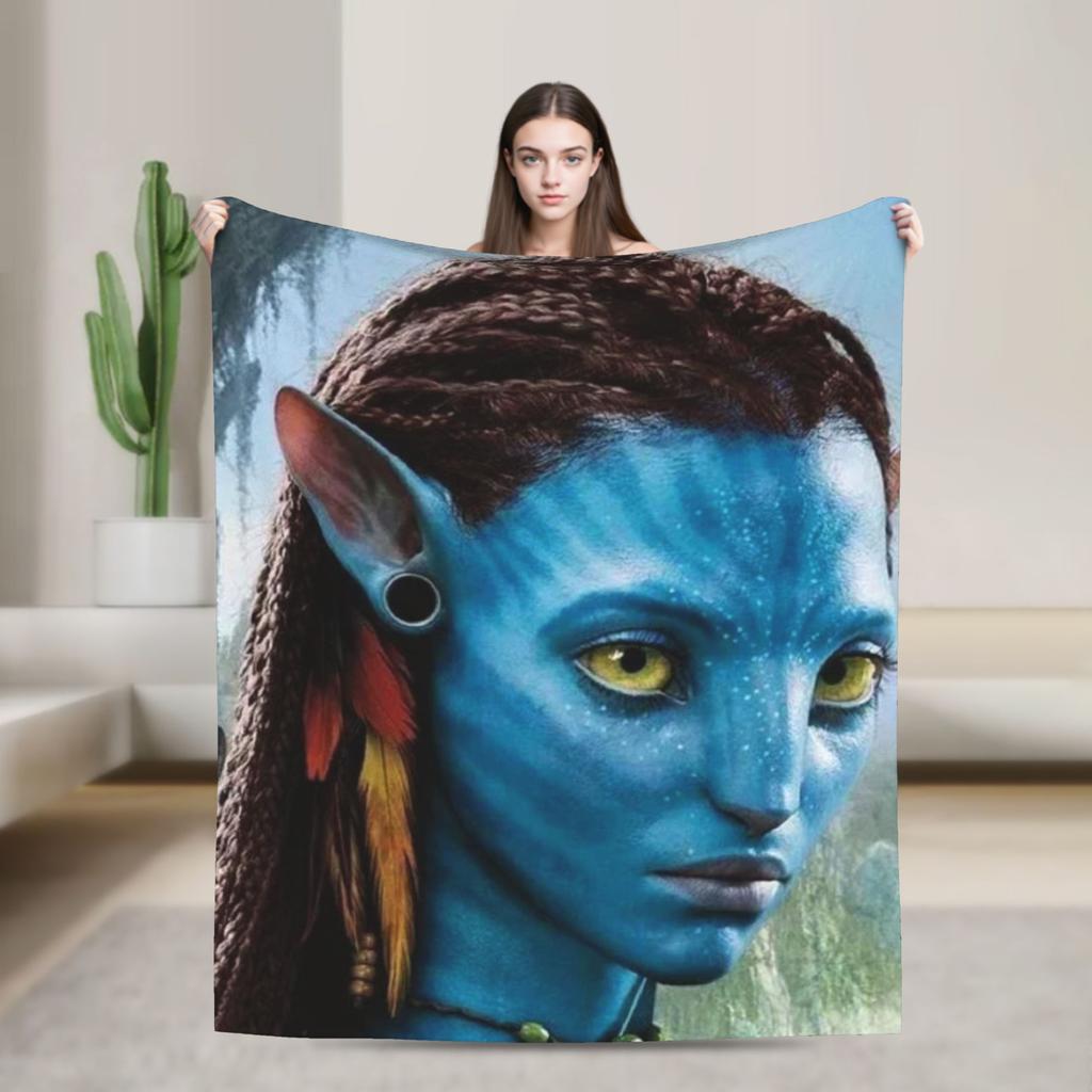 Avatars The Way Of Water Movie Poster Flannel Blanket Boy Soft Cozy Throw Blanket Winter Living Room Bedspread Sofa Bed Cover