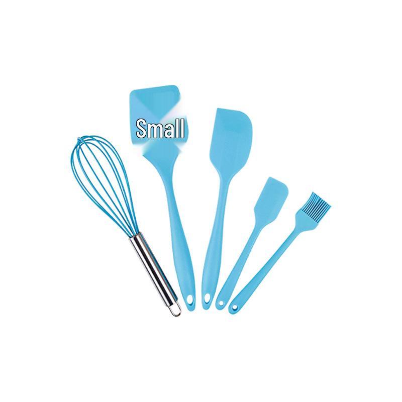 Silicone Kitchen Utensil Set: 5-Piece Heat-Resistant Baking Tools - Spatula, Oil Brush, Whisk