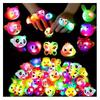 Luminous 9 Animal Cute Festival Fair Live Sparkling Kids and Adults Ring Fireworks Festival Gifts [Haiuroshi] 24-Piece Rings, Designs,