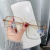 G Home Glasses Trendy Male And Female Students Plain Face And Thin Large Frame Glasses Frame Anti-Blue Light Can Be Matched With Glasses