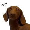 Künstlerisches Haustier-Gedenkgeschenk 3D-gedruckte Dackel-Skulptur Miniatur-Hundefigur Matt Handgefertigter Stil Figurenoberfläche Statue Ornament