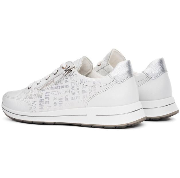 

Женские слипоны Ara Leder серебристые белые 37 ½