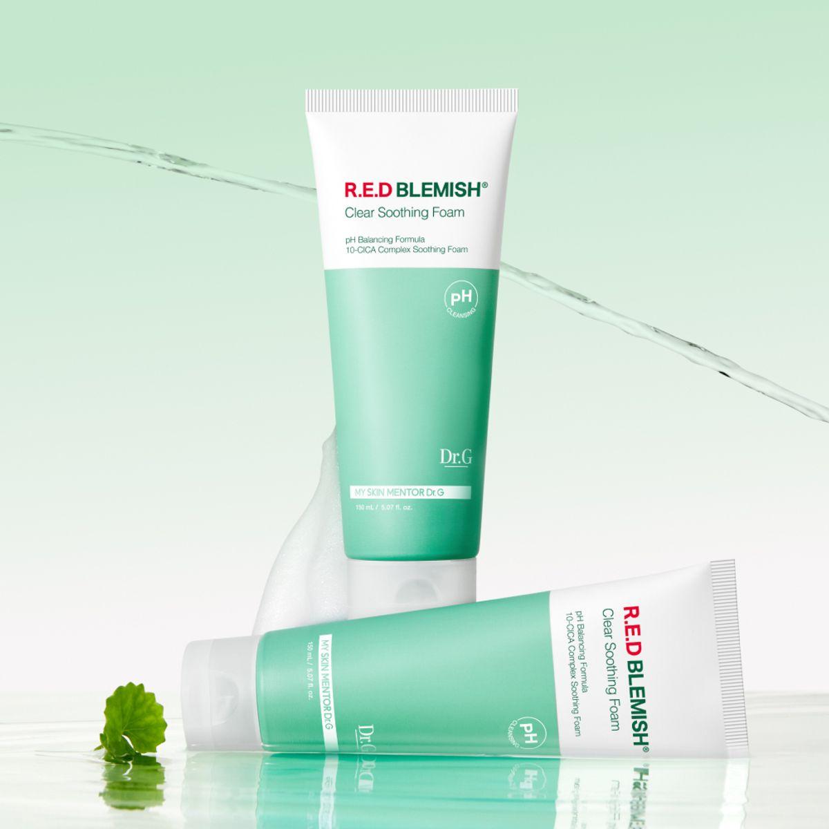 

Dr.G Red Blemish Clear Soothing Foam 150ml × 2 — Low pH Gentle Cleanser for Sensitive Skin