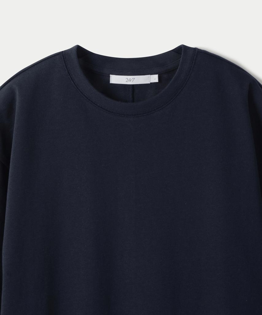 247Silijeu Modulation Seam T-Shirt Dark Navy (Type B)