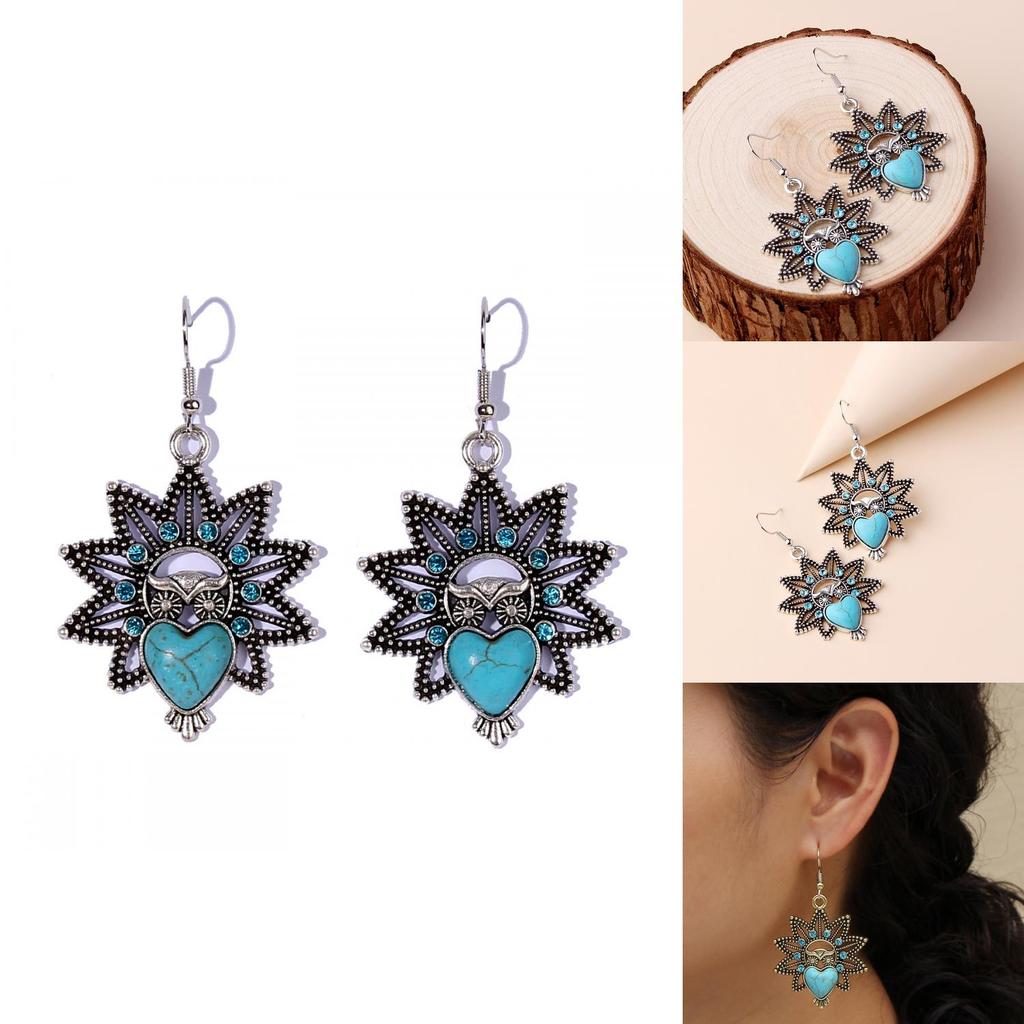 Vintage Geometric Alloy Earrings For Women With Gold Plating And Animal Design For Gift Giving