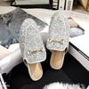 Luxury Designer Men's Alligator Pattern Metal Chain Sandals Half Sequin Shoes for Men Mules Casual Shoes Slides Loafers Slippers