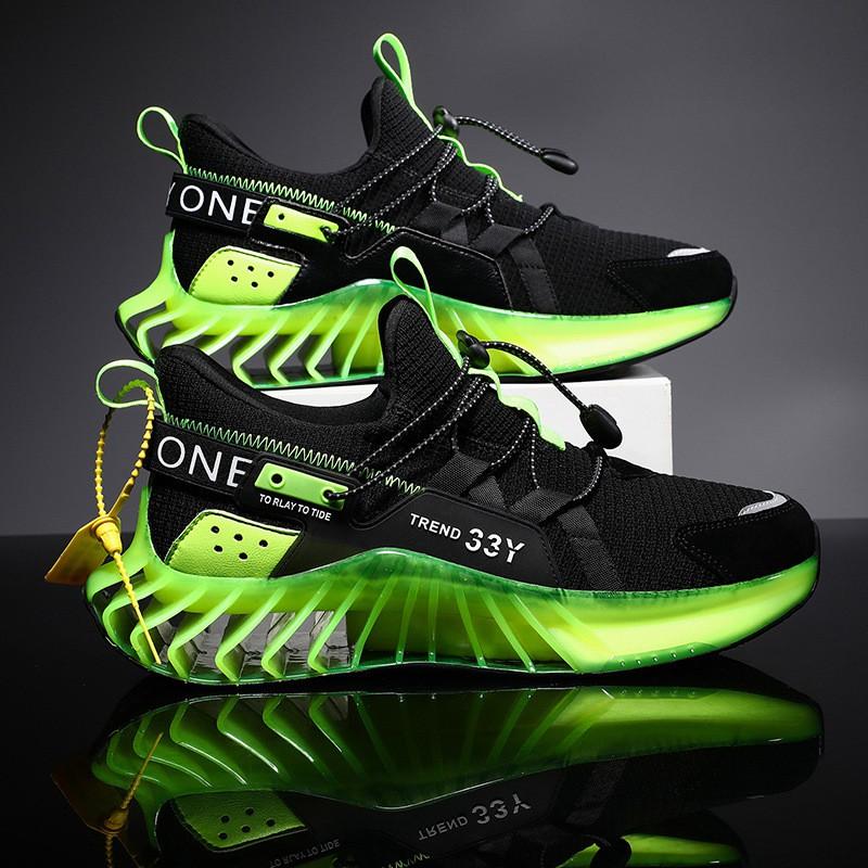 Mens Breathable Mesh Sneakers With Hollow Sole Casual Running Shoes Low Heel Youth Fashion Dad