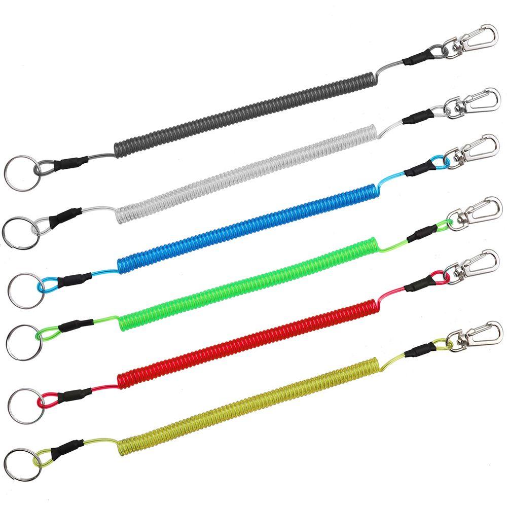 Fishing Accessories Secure Buckle Lock Tackle Spring Rope Keychain Lanyard Fishing String