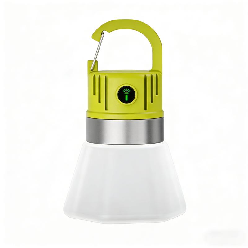 Portable Outdoor 450mAh Battery Rechargeable Camping Light with Hook High Brightness IPX4 Emergency Flashlight RGB Lamps