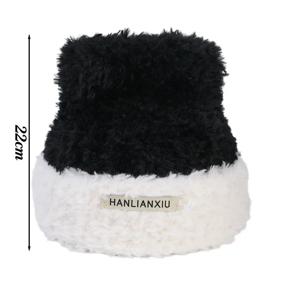 

Модные шапки-бини Y2k из кроличьего меха, женские мягкие теплые пушистые ангоровые зимние вязаные шапки, женский плюшевый ветрозащитный берет, шапка-бини