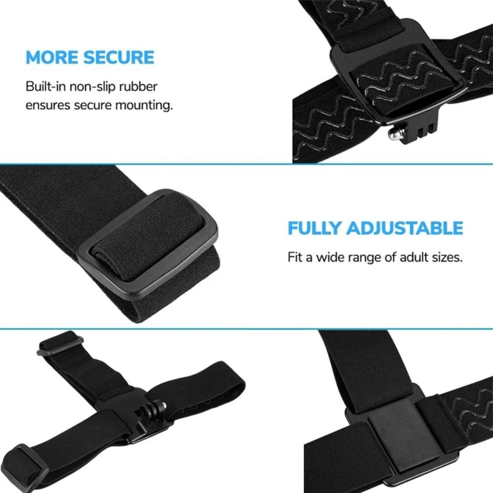 10pcs Head Strap Headband With Phone Clip For GoPro Hero 13 12 DJI Action 5 Pro 4 Insta360 X5 X4 SJCAM AKASO Camera Accessories