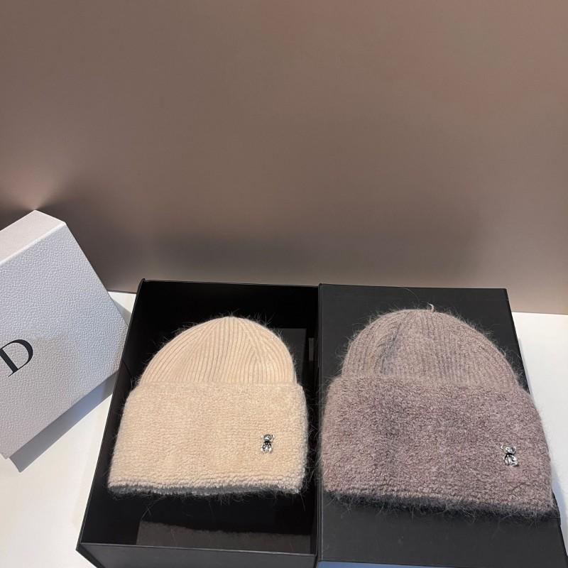 Russian Rabbit Fleece Thick Oversized Knit Hat Winter Warm Earflap Bear Beanie Headwrap