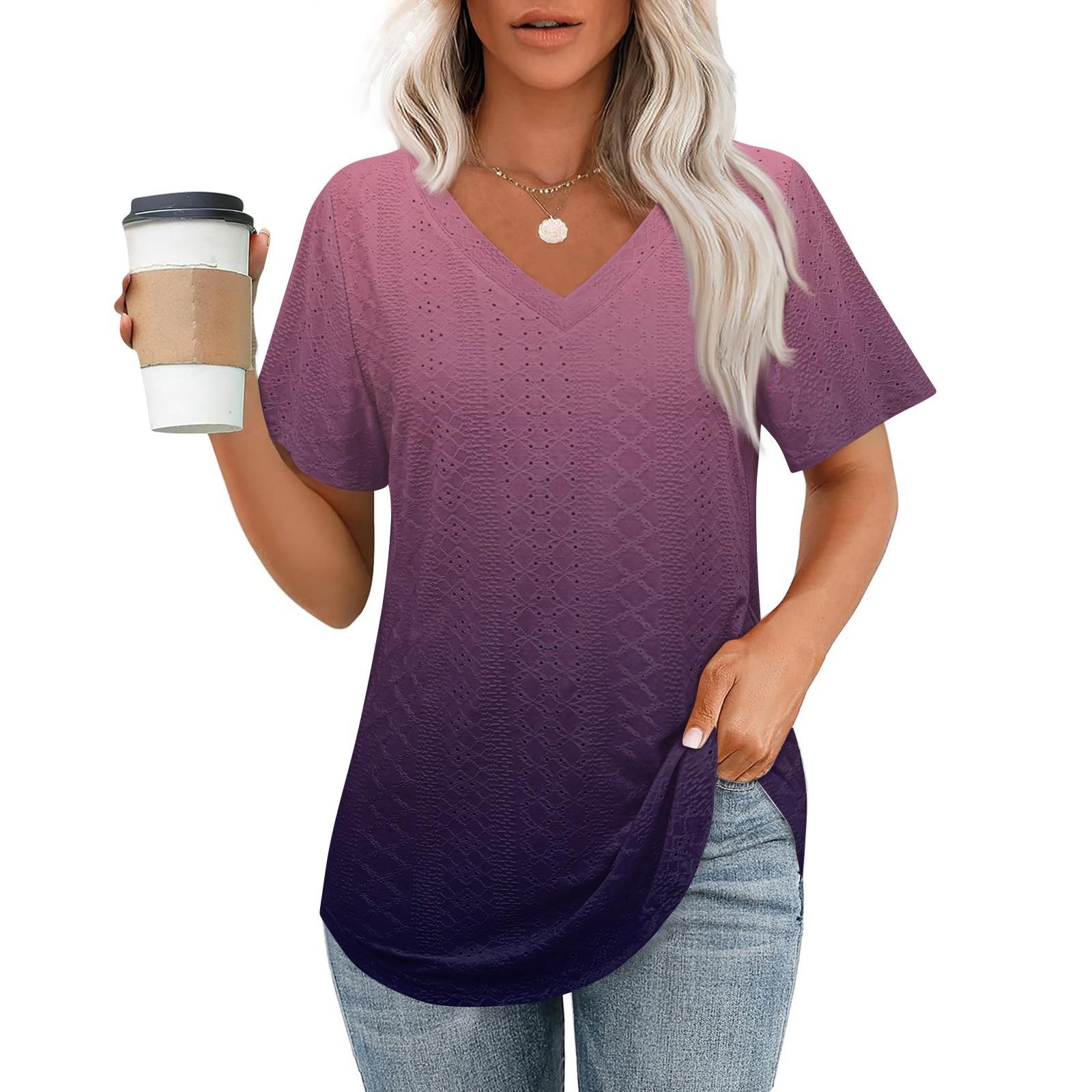 

Женские повседневные топы с длинным рукавом XL фиолетовый