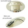 Circular Solid Wooden Base Holder with Cord on off switch for Table Lamp,Plug in E27 Lamp Bedside Lamp Holder for Home Lighting