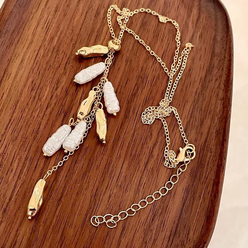 Luxury Baroque Pearls Collarbone Chain Stacked Exquisite Neck Pendant  Versatile