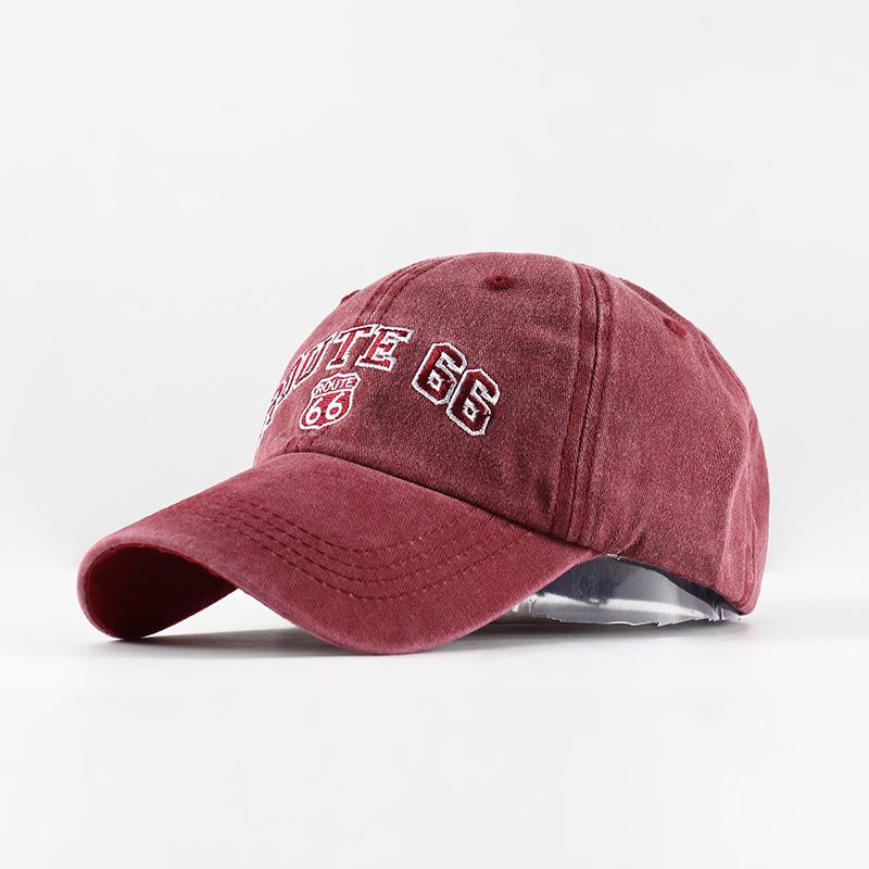 Popular Old Baseball Cap Washed Denim Cloth Hat Edged Sun Hat Men's and Women's New Embroidered Baseball Cap
