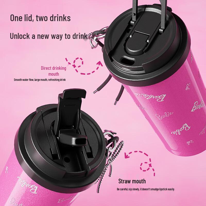 Thermos Borraccia Rosa Glitterato Serie Gemini Barbie
