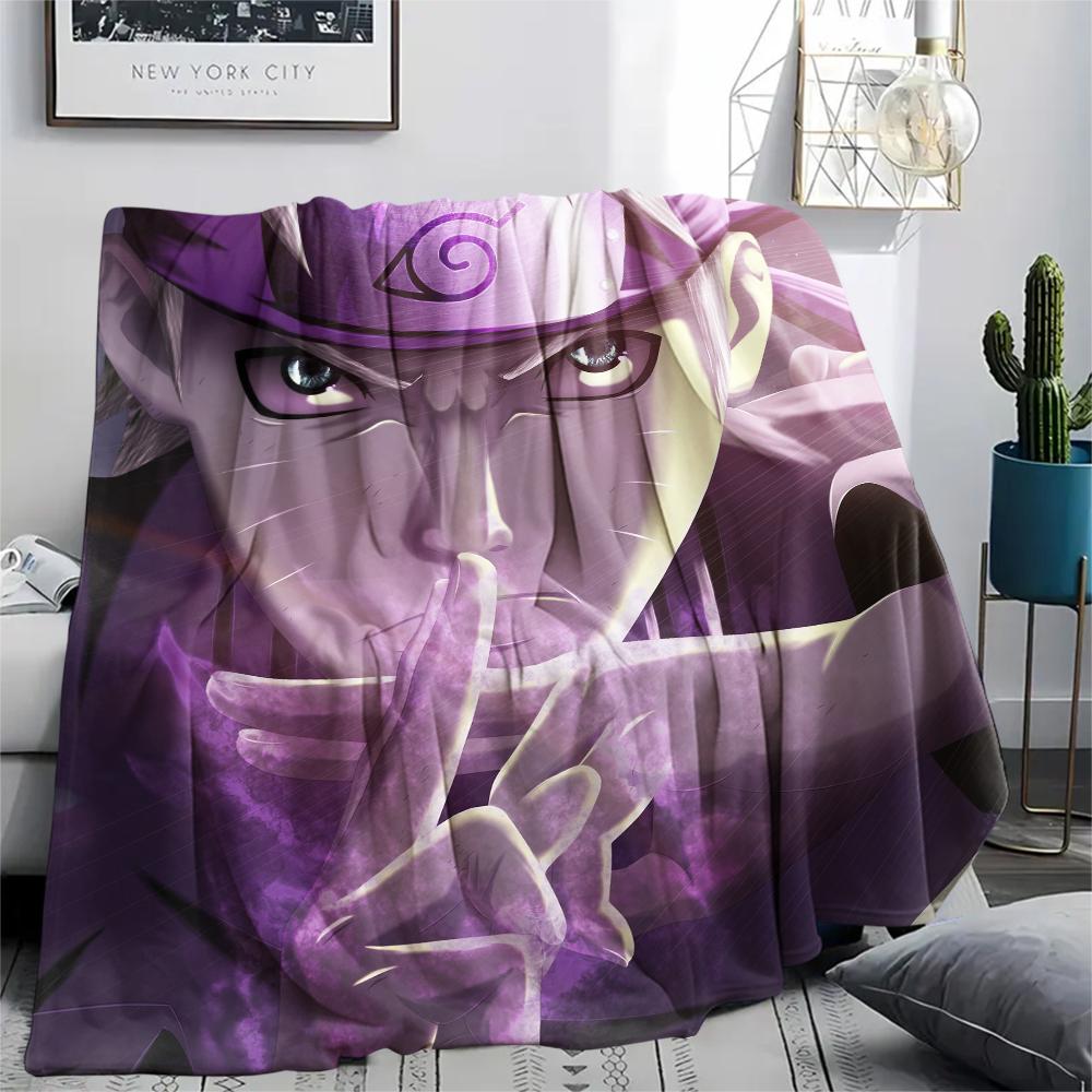 Naruto Anime Naruto Pattern Flannel Blanket, High Quality Comfortable for All Seasons, Home Decor, Warmth and Comfort, Perfect for Gifts.
