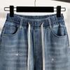 DIMANAF 2026 Spring Summer Women Plus Size Loose Jeans New Fashion Lady Denim Long Pants Oversized Bottoms